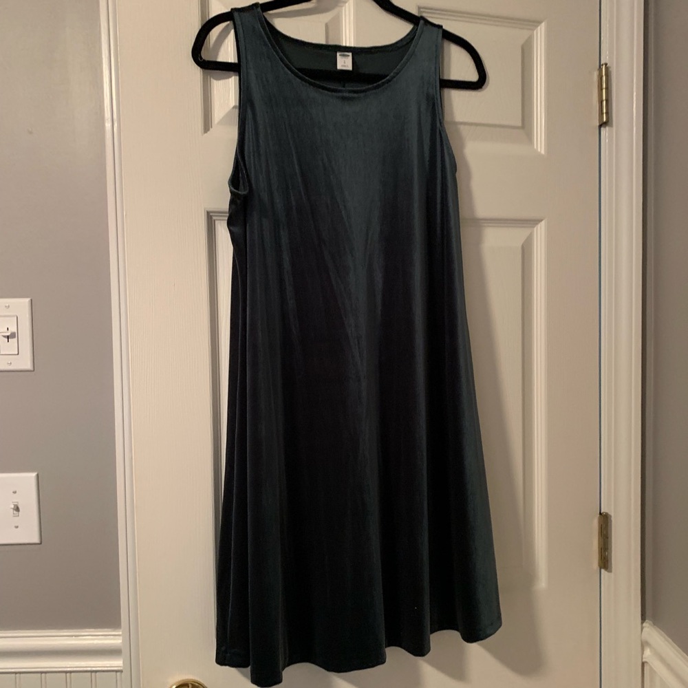 Green velvet dress